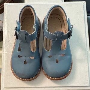 Stylish Girls Blue Dress Shoes with Buckle